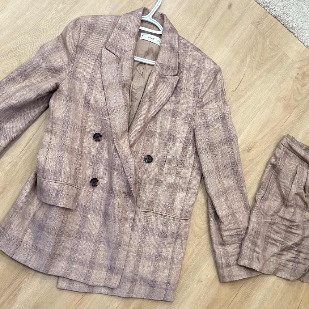 100% Linen Mango Suit (Jacket and Shorts)